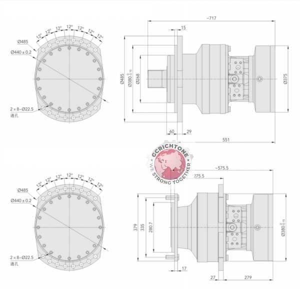 Геротороный гидромотор редуктор MS/MSE25 Геротороный гидромотор редуктор MS/MSE25